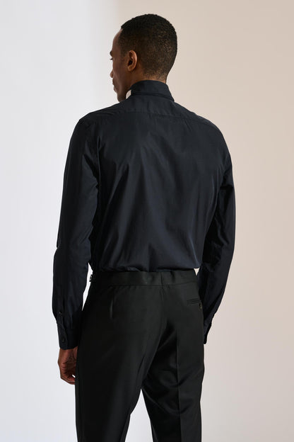 Formal Shirt Poplin Black - View 6