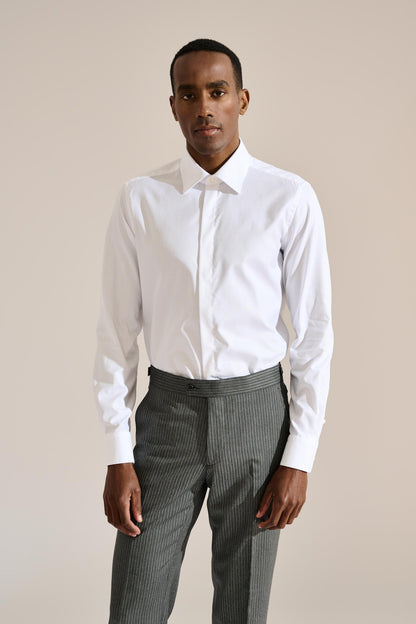 Formal Shirt Poplin Stretch White - View 3