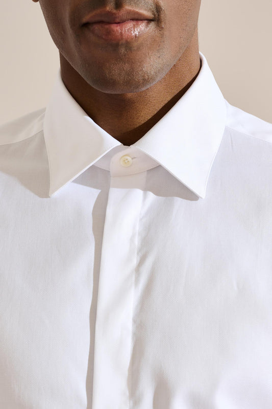 Formal Shirt Poplin Stretch White - View 4