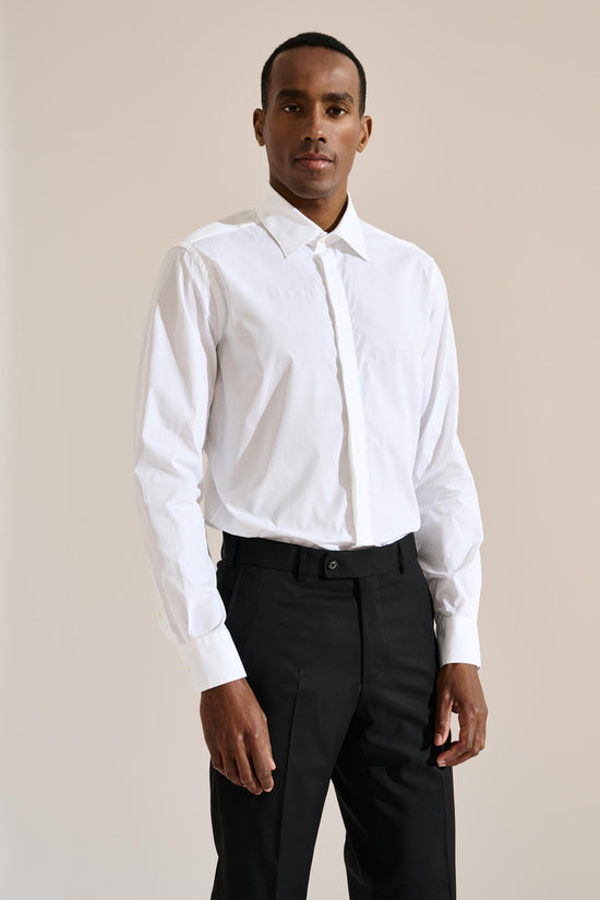 Formal Shirt Poplin Stretch White - View 9
