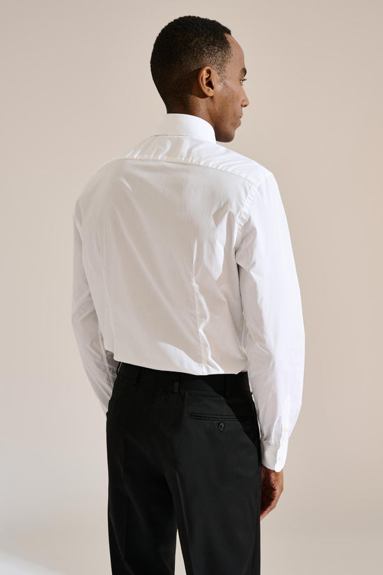 Formal Shirt Poplin Stretch White - View 12
