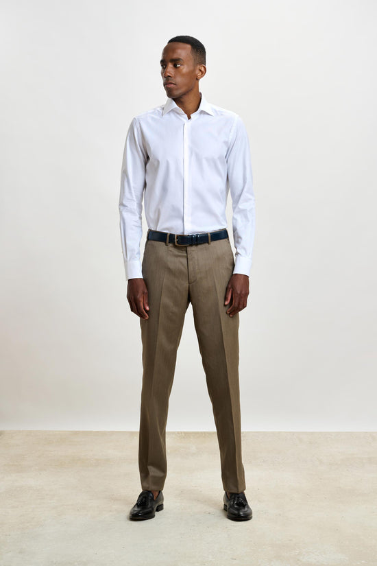 White Pique Formal Shirt - Image 2