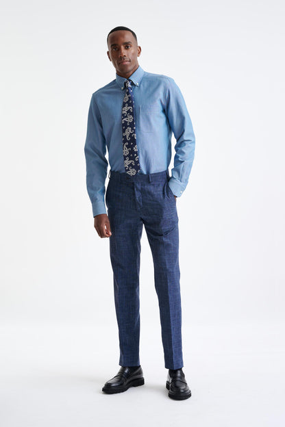 Plain Dark Grey 100% Cotton Structured Formal Shirt - View Three