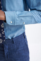 Plain Dark Grey 100% Cotton Structured Formal Shirt - View Four