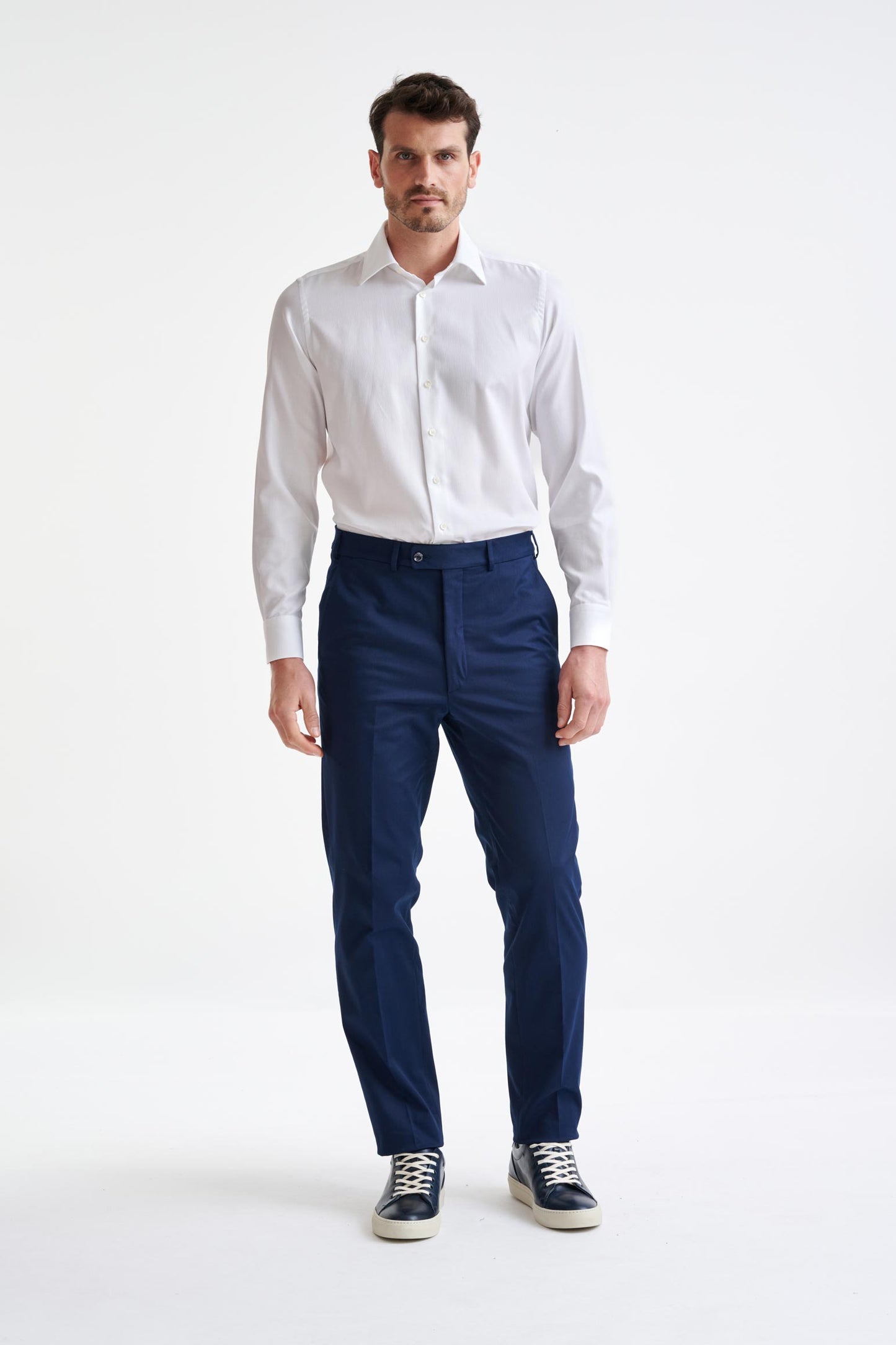 Offwhite 100% Cotton Piquet Formal Shirt