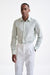 Stripped White & Green 100% Cotton Oxford Formal Shirt - View One