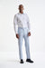 Striped White Cotton Natural Stretch Honeycomb Formal Shirt - Image 2