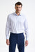 Stripped White & Blue 100% Cotton Poplin Formal Shirt - View One