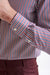 Stripped Blue Bordo 100% Cotton Poplin Formal Shirt - View Four