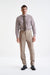 Stripped Brown 100% Cotton Poplin Formal Shirt - View Two