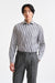 White & Dark Blue Stripped 100% Cotton Popeline Formal Shirt - Image 1
