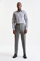 Black & White Stripped 100% Cotton Twill Formal Shirt - Image 2