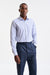 Blue & White Stripped 100% Cotton Poplin Formal Shirt - Image 1