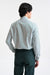 Green & White Stripped 100% Cotton Twill Formal Shirt - Image 5
