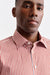 Red-White Stripes Cotton Poplin Formal Shirt