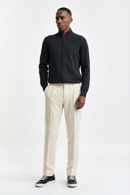 White Signature Trousers Cashmere Cotton - 1