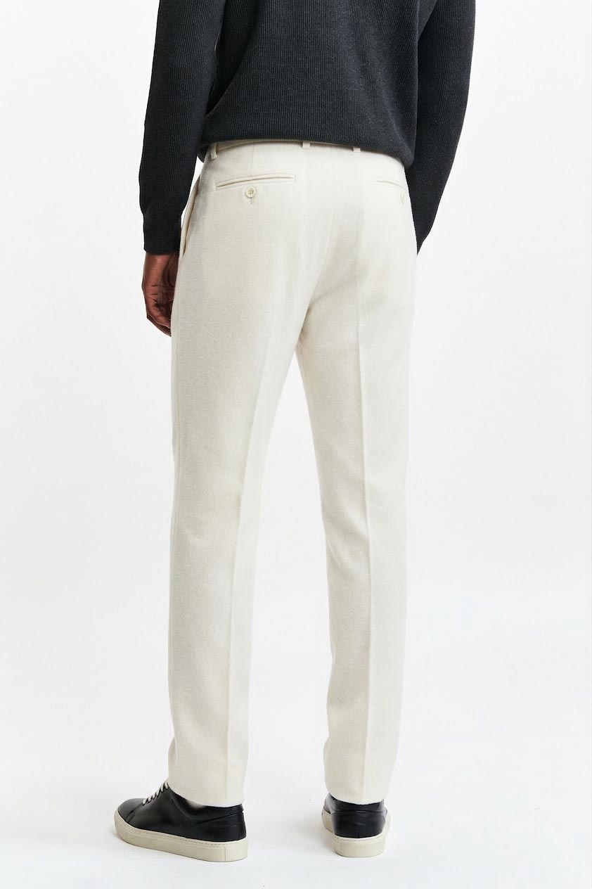 White Signature Trousers Cashmere Cotton - 5