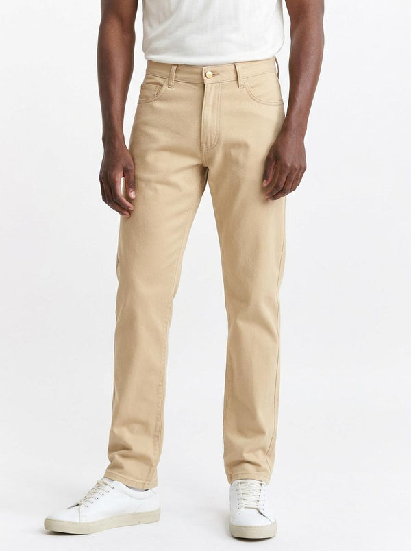 Pantalon Cinq Poches Marron Clair Cotton Cashmere