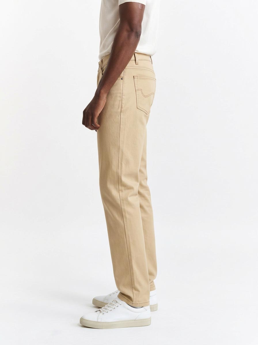 Lichtbruine Vijfzakkenbroek Cashmere Cotton