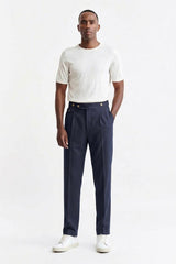 Pantalones Gurkha De Algodón Azul Oscuro Cashmere Denim