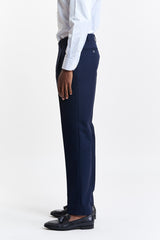 Donkerblauwe 100% Wollen Signature-Broek New Deluxe