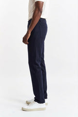 Pantalón Azul Oscuro 100% Lana Con Cinco Bolsillos New Deluxe