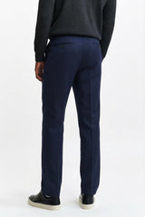 Donkerblauwe 100% Linnen Signature-Broek Pure Linen