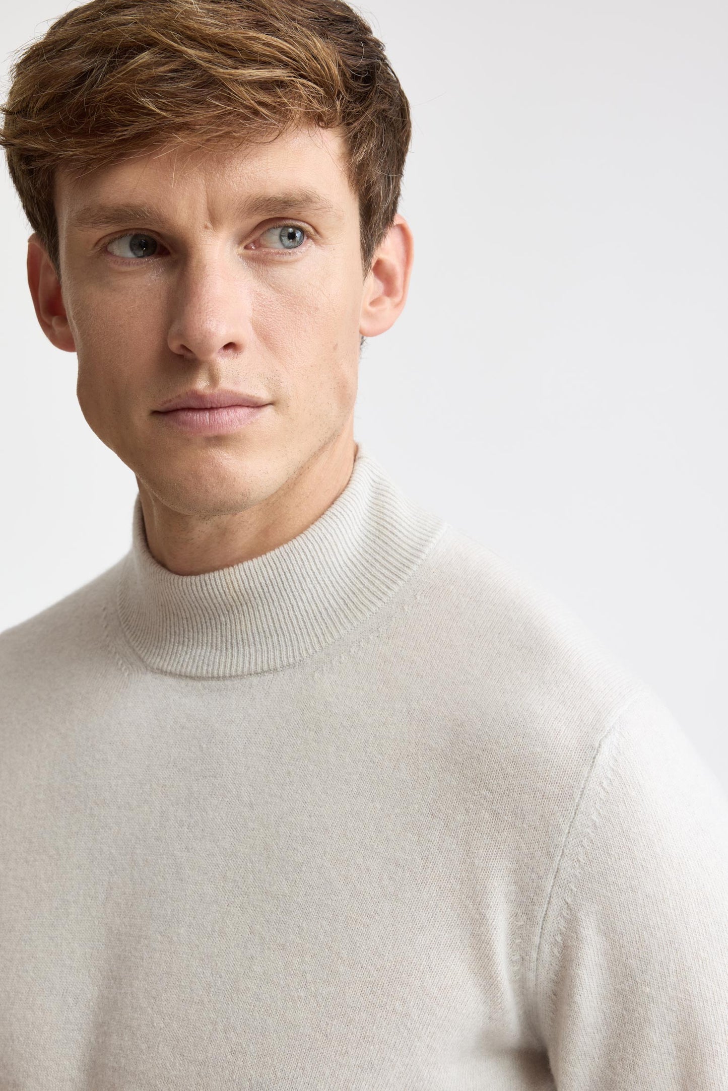 Off-White Evanton-Strickpullover mit Stehkragen aus Wolle und Kaschmir