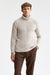 Greige 100% Cashmere Banbury Rollneck Sweater