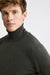 Militärgrün 100 % Kaschmir Drumberg Rollkragenpullover