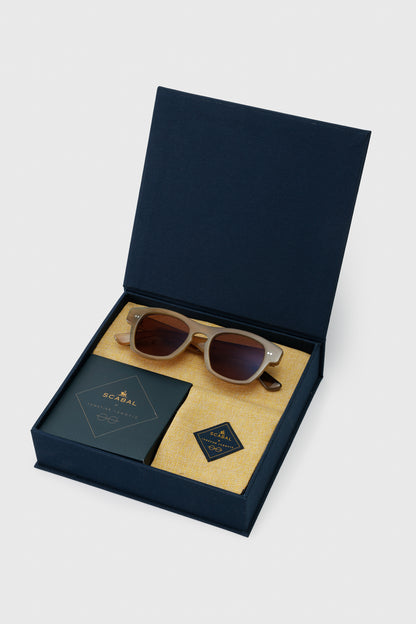 SCABAL X LUNETIER LUDOVIC HANDMADE SUNGLASSES TORQUAY BROWN - Image 10